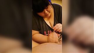 Penis Sounding Hand Job from an amateur woman